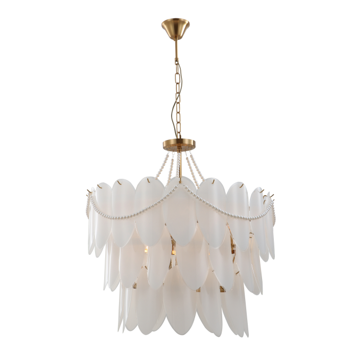 chandelier ຫລູຫລາ 3-T Fuxury ກັບໄຂ່ມຸກ