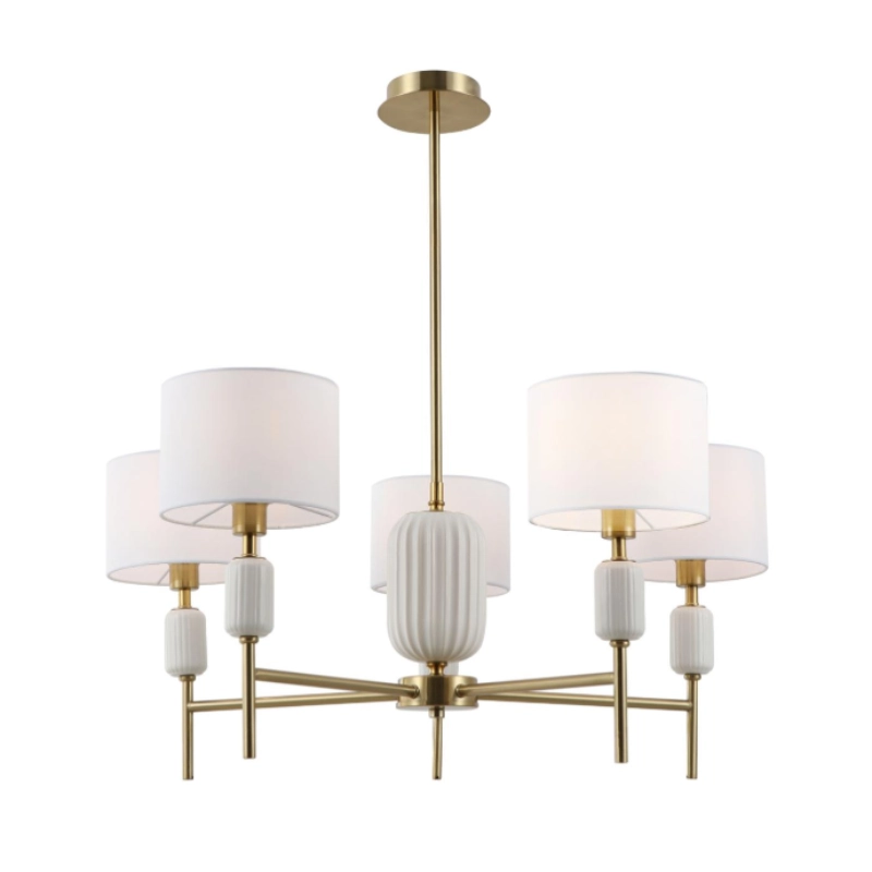ceramic fabric ຮົ່ມ chandelier ສໍາລັບຫ້ອງຮັບແຂກ