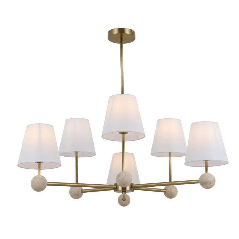 ທອງແດງ Travertine Chandelier