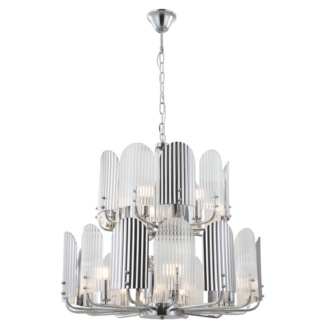chandelier ຫລູຫລາສອງຊັ້ນມີ 12 ໄຟ