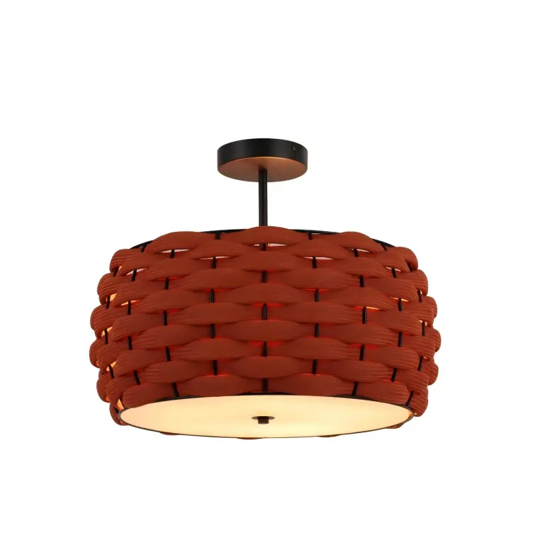 Handwoven Flush Mount ແສງສະຫວ່າງເພດານ