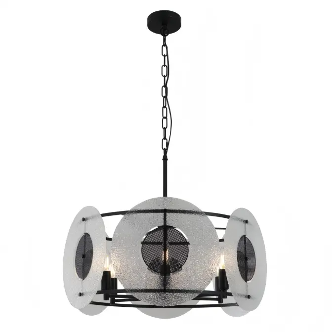 Chandelier ແກ້ວນ້ຳຕານດຳ Matte