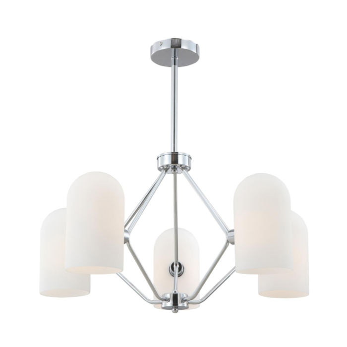 vintage chrome 5-chandelier ແສງສະຫວ່າງ